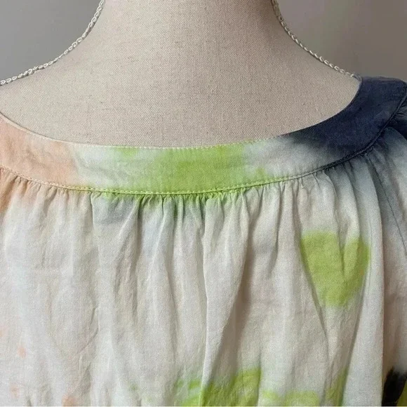 Elizabeth & James Tie Dye Cotton Button Front Blouse M - Picture 11 of 13